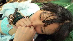 日泉舞香JK制服,コスプレ,手枷,拘束,野外露出