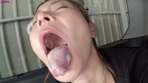 葵百合香口内接写,熟女,舌射,車内,車内プレイ