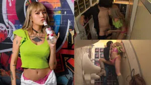 鳳カレンギャル,クリ弄り,タトゥー,ブーツ,ベロキス,ランジェリー,乳首舐め（♀→♂）,公衆トイレ,土足プレイ,手コキ,着衣プレイ