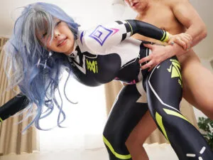 乙アリスAF立ちバック,アナルセックス,アニメコスプレ,着衣プレイ