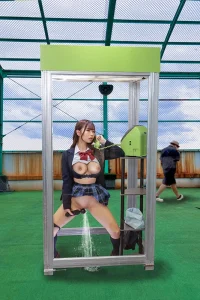 逢沢みゆJK制服,コスプレ,シャツ,ランジェリー,着衣プレイ,野外プレイ,電マオナニー,電マオナニー潮吹き,電話ボックス