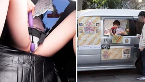 望月つぼみシチュエーション,バイブ,ランジェリー,接客中プレイ,着衣プレイ,車内,車内プレイ