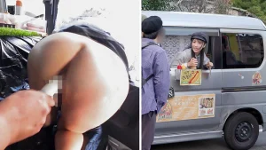 小野坂ゆいかシチュエーション,バイブ,接客中プレイ,着衣プレイ,車内,車内プレイ,隠れプレイ